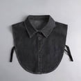 thumbnail image 2 of MEICHEN Denim False Collar for Women Sweater Denim Collars Jean Blouses Button Down Dickey Layering Summer Essentials Fall Fashion Accessories, 2 of 8