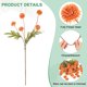 thumbnail image 2 of Uxcell 6 Paquete de Flores de Bola de Crisantemo Artificial 20.08 pulgadas 5 cabezas Ramo de Crisantemo de Seda Naranja, 2 of 6