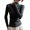 Dark Green Shirts, variant on CAIVO Plus Size Tops Women's Semi High Neck Blouse Long Sleeve Shirt Elegant Ruffle Detail Casual Comfortable Stretchable Basic Layering Piece Comfort Solid Color Back To School Dailywear
