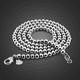 thumbnail image 1 of Collar de cuentas redondas de Buda bañado en plata 925, joyería para parejas para hombres y mujeres, 1 of 5