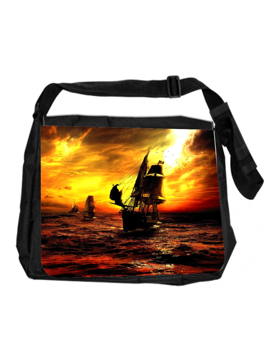Daypack Sunset Sailing Sea Laptop Bag For 14 inches Laptops 