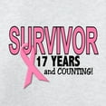 thumbnail image 3 of CafePress - Breast Cancer Survivor 17 Years Long Sleeve T Shir - Unisex Cotton Long Sleeve T-Shirt, 3 of 4