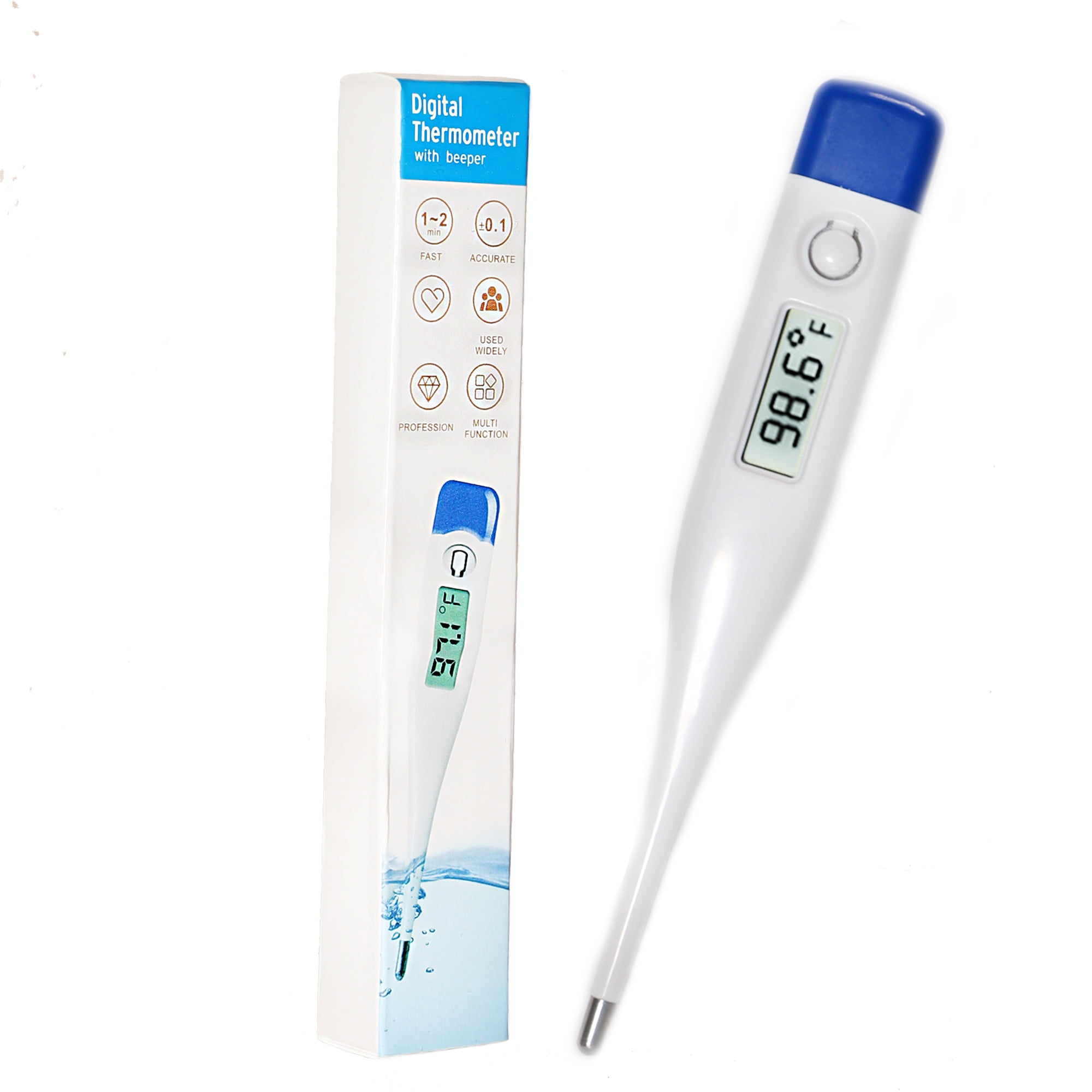 Digital Oral Thermometer for adults and children Armpit Rectal 60
