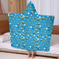 thumbnail image 5 of Cartoon Construction Vehicles Warning Signs Hooded Bath Towel，60"x35" for Ages 3 To 12 Kids, Quick Dry Lightweight Soft Microfiber Hood Beach Towel Cover Up for Kids, 5 of 7