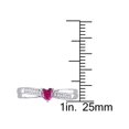thumbnail image 3 of 1/3 Carat (ctw) Lab-Created Ruby Heart Ring in Sterling Silver with Accent Diamonds, 3 of 5