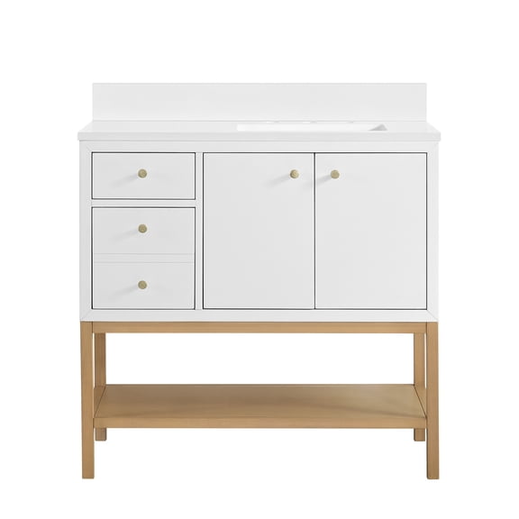 Miseno MN254V36BW Isadore 36" Free Standing Single Basin Vanity Set - White