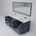 thumbnail image 6 of Jacques 72 in W Dark Grey Double Vanity, Cultured Marble Top, Faucet Set, & 28 in Mirror, 6 of 8