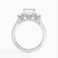 thumbnail image 3 of Dash Jewelry 14K White Gold Plated Rings - 2.2 Ct Emerald Cut Moissanite Rings - Engagement Prong Setting Rings for Women's - Wedding B Stone Rings for Girlfriend - Causal Daily Wear Ring for Women's, 3 of 6