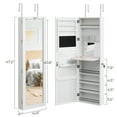 thumbnail image 3 of Ktaxon Mirrored Jewelry Armoire Wall Cabinet Storage Makeup Organizer Hang Mount White, 3 of 10