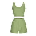 thumbnail image 6 of TMOYZQ Summer Outfits for Women 2025 Vacation Beach 2 Pieces Crop Tank Top and Shorts Matching Sets Casual Loungewear, 6 of 8