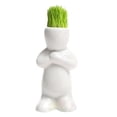 thumbnail image 5 of UYUH Cute Mini Bonsai Head Ceramic Planter, White Creative Human Shape Grass Hair Flower Pot for Succulents, Home Garden Desktop Decor, Tree Doll Design, 5 of 5