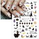 thumbnail image 2 of 12 hojas de pegatinas de uñas negras de Halloween, autoadhesivas 3D, diseño de calabaza, murciélago, fantasma, pegatinas de uñas con tela de araña, diseño de uñas de bruja para mujeres y niños, a, 2 of 5