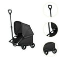 thumbnail image 6 of oshhni Foldable Dog Travel Carrier Cat with 4 Wheels Pet Black, 6 of 9