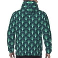 thumbnail image 3 of Bingfone Green Vintage Peacock Men's Drawstring Hoodie Long Sleeve Pocket Sweatshirts-X-Large, 3 of 6