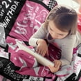 thumbnail image 2 of LHSHID 75th Birthday Gifts for Women Blanket 75th Birthday Decorations for Women Best Gifts for 75 Year Old Woman Happy 75th Birthday Ideas for Mom Grandparents Throw Blanket 60"x80", 2 of 7