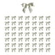 thumbnail image 2 of Paquete de 50 Lazos de Cinta Blanca para Sellar Empaques de Pasteles y Repostería | Nylon/Spandex | 8.5 X 6 X 2.5 Cm | Ideal para Decorar Regalos y Aperitivos | Decoraciones Navideñas, 2 of 6