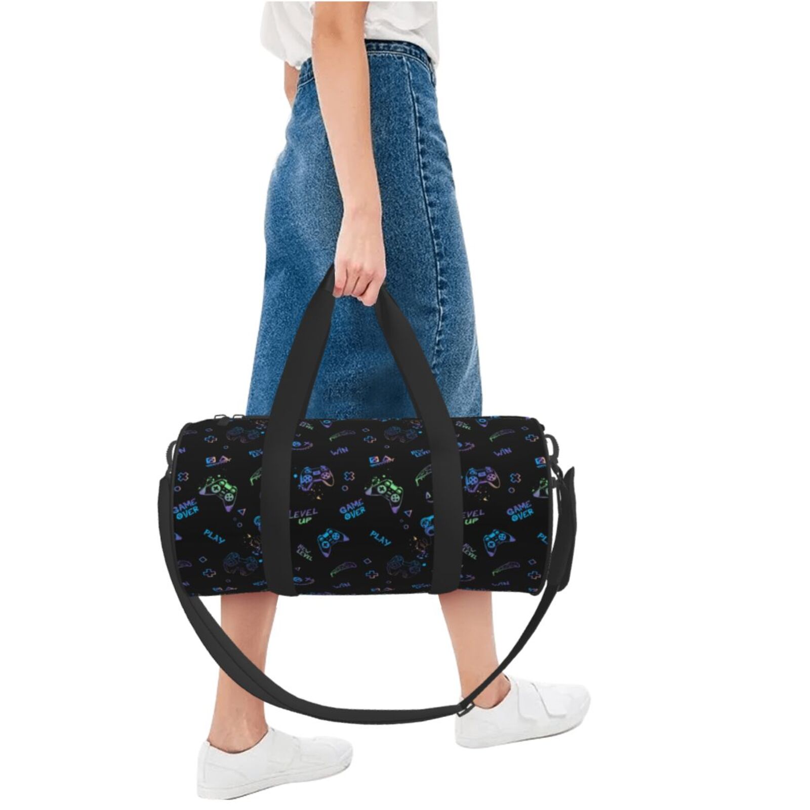 Vsdgher Gamepads 45L Foldable Duffel Bag, Sports Gym Bag,Overnight Bag, Portable Weekender Bag for Airplanes