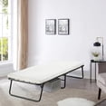 thumbnail image 2 of Continental Sleep, 14″ High Folding Guest Bed with 3″ Memory Foam Mattress, Sturdy Metal Frame, Easy Access for Seniors, Underbed Storage, Comfortable Rollaway Bed for Guests, 26″ Wide, 2 of 6