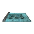 thumbnail image 2 of Ahgly Company Indoor Round Oriental Light Blue Traditional Area Rugs, 5' Round, 2 of 4