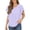 Light Purple, variant on Kixjoy Womens Puff Sleeve Tops Trendy Fashion V Neck Shirt Plain Lightweight Tunic T Shirts Casual Fall Blouses for Women, Dark Blue S
