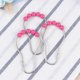thumbnail image 3 of 12 Pcs Colored Roller Shower Curtain Rings Acrylic and Iron Plating Curtain Hooks Rust-Resistant Shower Curtain Rings for Bathroom Shower Rod (Rosy), 3 of 3