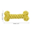 thumbnail image 2 of Hueso de masticación en forma de perro Unique Bargains, cuerda de masticación duradera de algodón trenzado para limpieza de dientes, color amarillo, 2 of 7