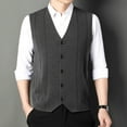 thumbnail image 4 of Bcfgryg Male Knitwear Shoulder Vests Fashion Trends Sleeveless Vests Men's Vest, 4 of 5