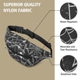 thumbnail image 5 of Fanny Pack White Spider Webs and Spiders Waist Pack Bag,Running Cross Bag,Waterproof Large Fanny Packs for Women Men for Travel Running Hiking Cycling, 5 of 6