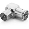 TV Male Aerial Coaxial to PAL Female Adapter Right Angle 9.5mm TV