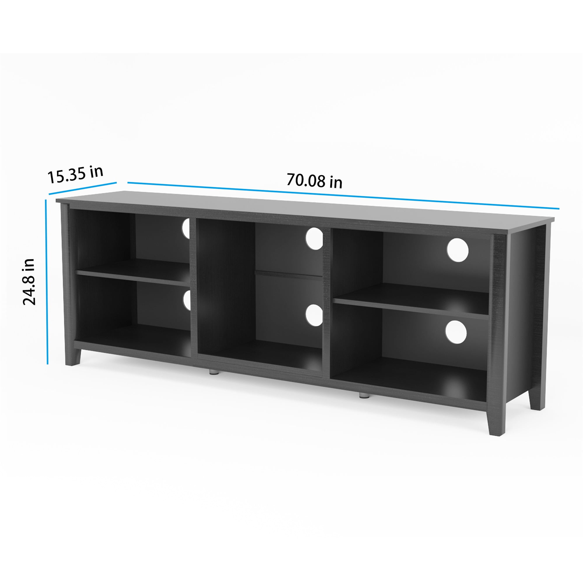 Kadyn TV Stand Entertainment Center for TVs up to 78", Black TV Cabinet