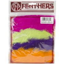 Turkey Flat Feathers 36/Pkg-Neon, Pk 6, Zucker