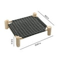 thumbnail image 3 of Baweave Black Wooden Dog Suspended Bed - Elevated Indoor/Outdoor Pet Bed for Cats and Small Dogs  Detachable and Portable. Dark Gray, 3 of 7