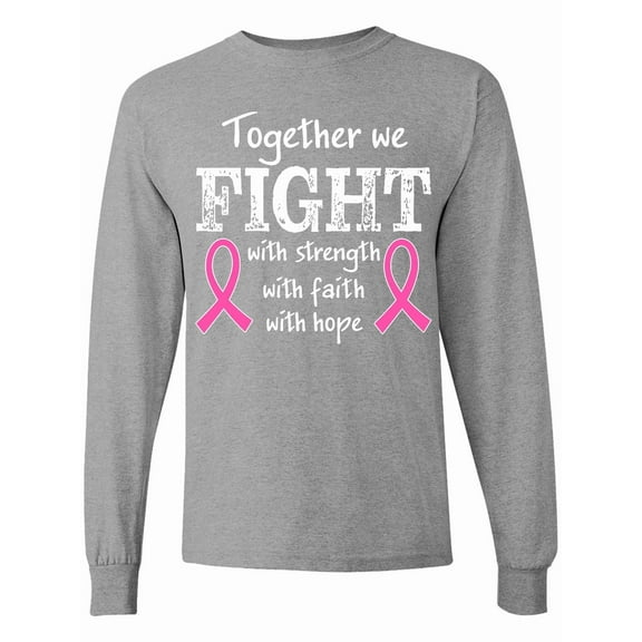 Inktastic Together We Fight Breast Cancer Awareness Long Sleeve T-Shirt
