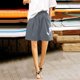 thumbnail image 3 of MKLEKYY Pantalones Cortos para Mujer, Pantalones Cortos Anchos de Pierna para Mujer, Pantalones Cortos Cómodos, Pantalones Cortos Casuales de Moda, Pantalones Cortos Sueltos Hasta La Rodilla, 3 of 4