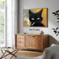 thumbnail image 5 of Black Cat Canvas Wall Art Cat Smoking Cigarette Painting Funny Black Cat Wall Art Aesthetic Animal Poster Funny Bathroom Wall Art Cat Smoking a Cigarette Canvas Art Print for Wall, 5 of 6