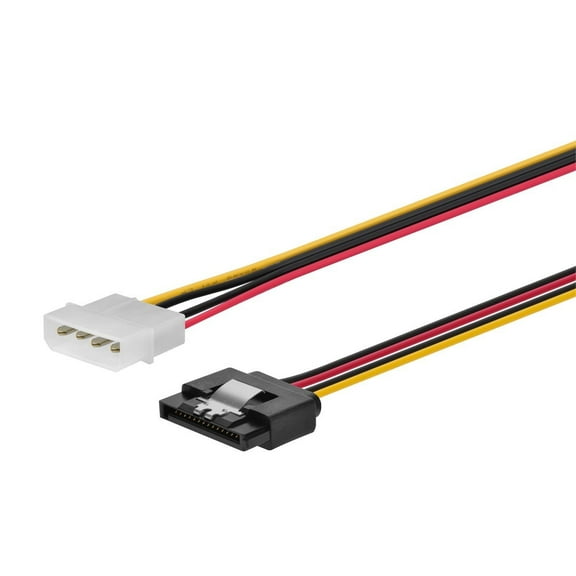 Monoprice DATA Cable - 0.67 Feet - SATA 15-pin Female with Latch to Molex 4-pin Male Power Adapter