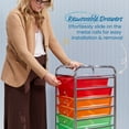 thumbnail image 6 of ECR4Kids 10-Drawer Everyday Mobile Storage Utility Cart, Craft Organizer, Assorted, 6 of 10