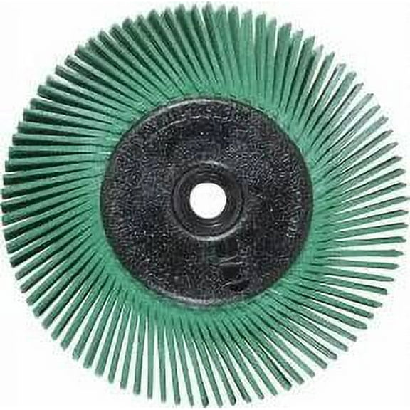 3M 6" Diam, 1/2" Max Face Width, Plain Hole Radial Bristle Brush