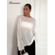 thumbnail image 2 of Suéter elegante Hirsionsan para mujer, suéteres holgados informales de moda de verano y otoño de 2024, suéter elegante rosa y blanco para mujer, 2 of 5