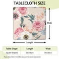 thumbnail image 2 of Square Tablecloth with Elastic Edges 34 * 34 Inch Pioneer Waterproof Pink Wild Fresh Peony Flowers Table Cover Washable Indoor and Outdoor for Party Kitchen Dinner Banquet Patio Picnic, 2 of 6