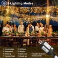 thumbnail image 2 of Luces navideñas Nielfoi de 33 pies y 400 luces LED de color blanco cálido en forma de carámbano, 2 of 9