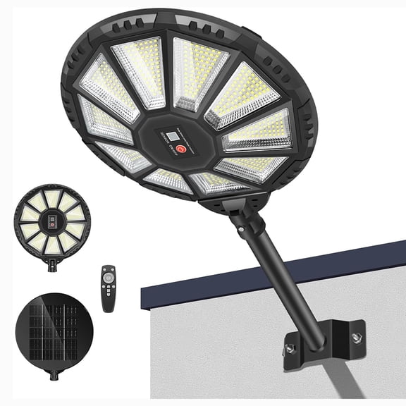 Solar Street Lights Outdoor, Motion Sensor Solar Flood Street Lights, Outdoor Dusk to Dawn Solar Lights for Garden Yard Path Patio, IP66 Waterproof