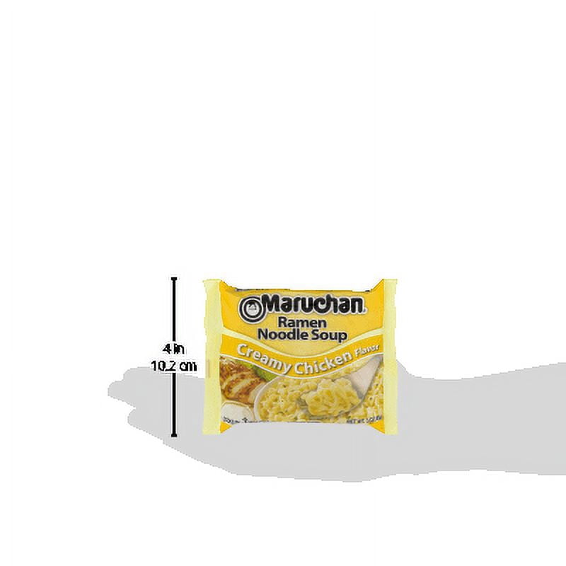 (12 pack) Maruchan Ramen Noodle Soup, Creamy Chicken Flavor Instant Noodles, 3 oz, Packaged Soup