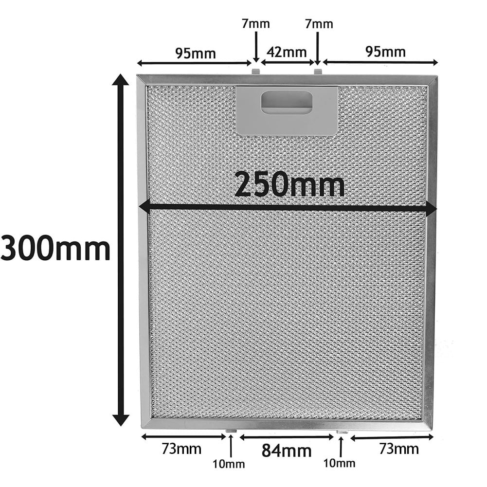 Wodtesl 2Pcs Grease Filter Cooker Hood Filters Metal Mesh Extractor Vent Filter Aluminized Grease 300 X 250mm Kitchen Range Hood Filters