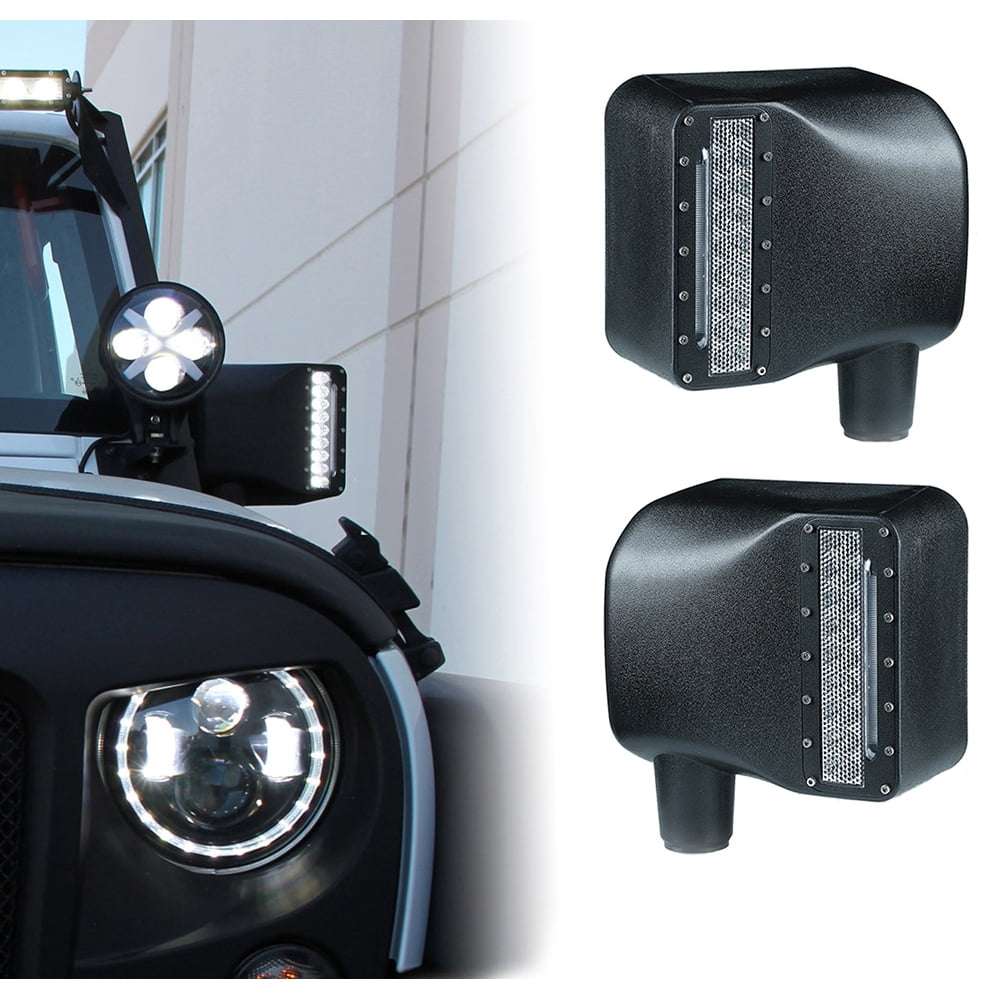 Xprite Clear Lens LED Side Mirror with White Spot Lights and Amber Turn