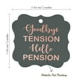 thumbnail image 7 of Inkdotpot Hang Tags Good Bye Tension Hello Pension Retirement Favor Bracket Shape Gift Tags Real Rose Gold Foil Bonbonniere Tag Pack Of 100, 7 of 7