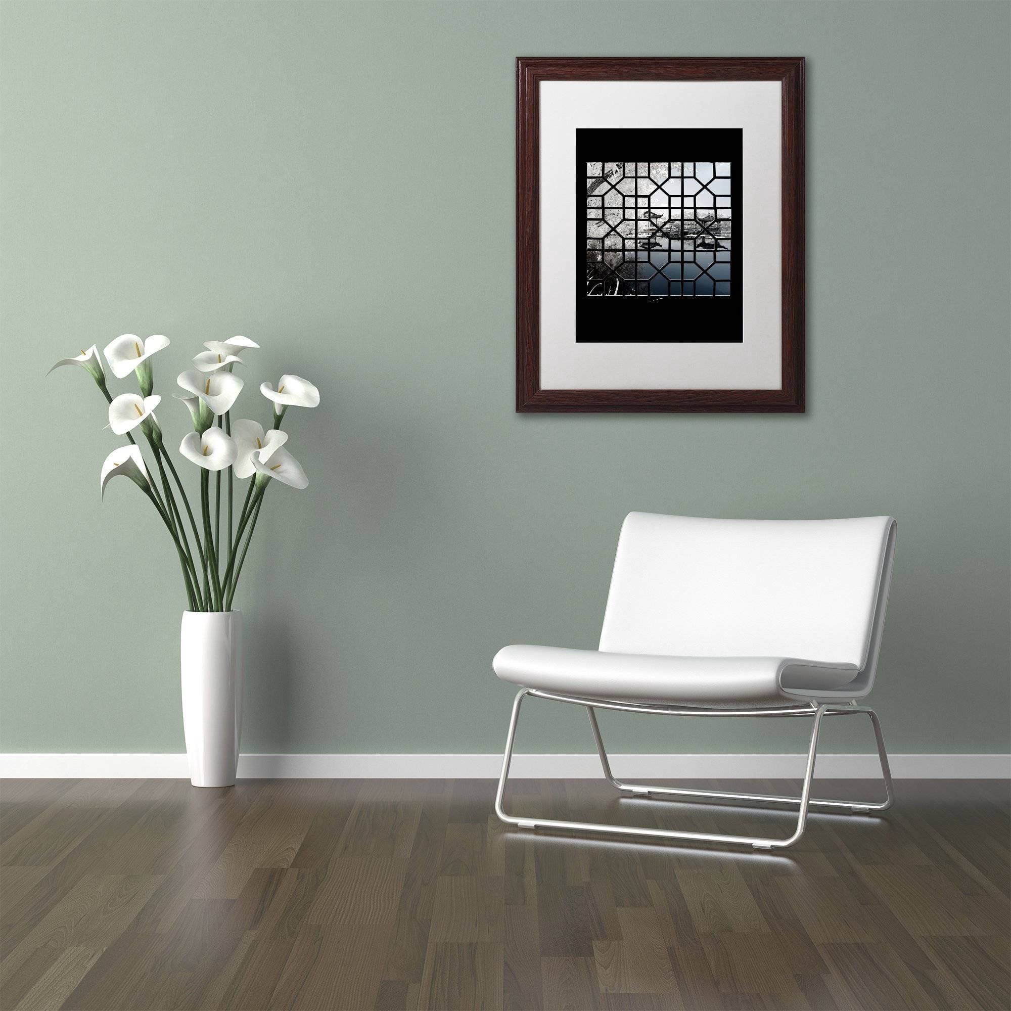 Trademark Fine Art "Navy Blue" Canvas Art by Philippe Hugonnard, White Matte, Wood Frame