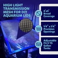 thumbnail image 3 of shiyou-Clear Mesh Netting Material Fish Tank 4ft x 5ft - Plastic Mesh Netting Aquarium Cover Lid - Fish Net for Fish Tank Screen Top - Large Aquarium Net 1/4" x1/4", 3 of 4