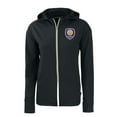 thumbnail image 2 of Women's-Cutter & Buck  Black Orlando City SC Daybreak Eco Recycled Full-Zip Hoodie, 2 of 3