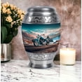 thumbnail image 5 of Bike Funeral Urns For Human Ashes Adult Man, Mountain Decorative Urn For Adult Male And Female - 1 Large 10 Inch, Blue Cremation For Mother And Father- 3 Inch Small Set Of 4, 5 of 7